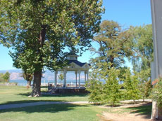 The gazebo nearby at Lakeports Library Park